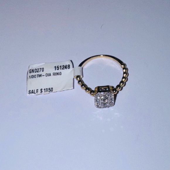 10k Solid Gold Real Diamond Engagement Ring, Bridal Wedding ring, Free Appraisal - Picture 3 of 10